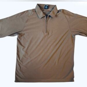 Nike Golf FitDry Quarter-Zip Polo –Size Large Brown Excellent Like-New Condition